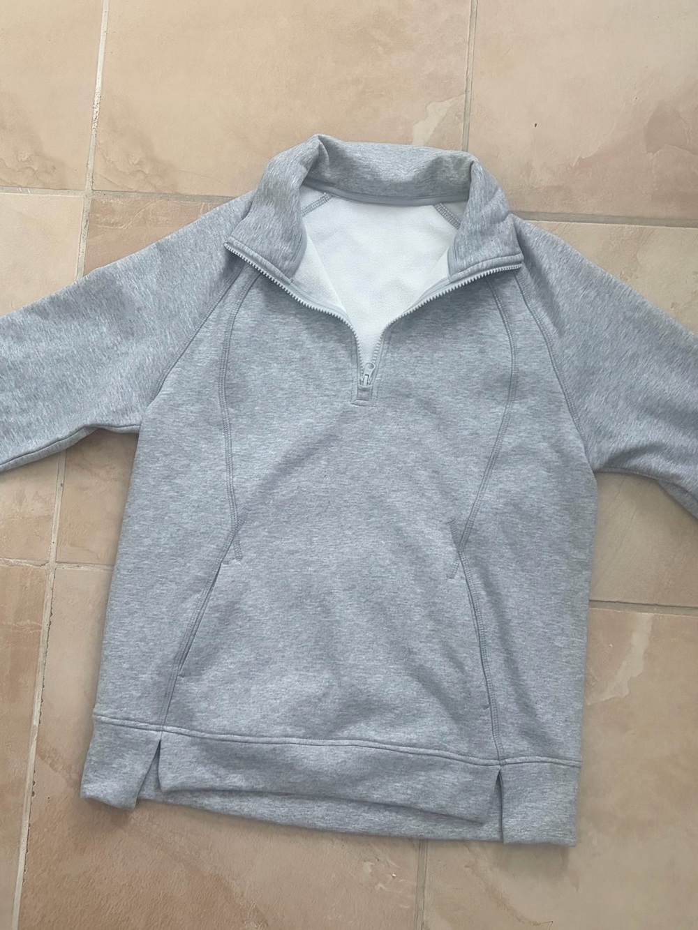 Baleaf Light Gray Quarter-Zip Pullover Sweater
